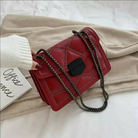 Lady chain PU leather hand/shoulder bags