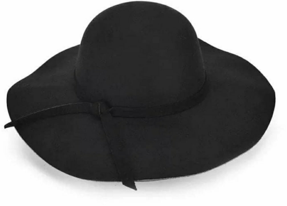 Autumn floppy wool wide brim fedora