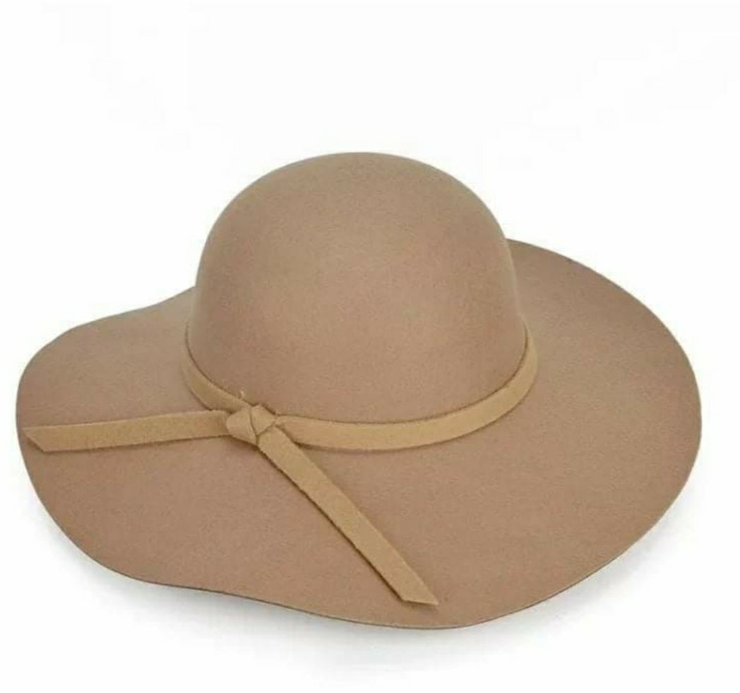 Autumn floppy wool wide brim fedora