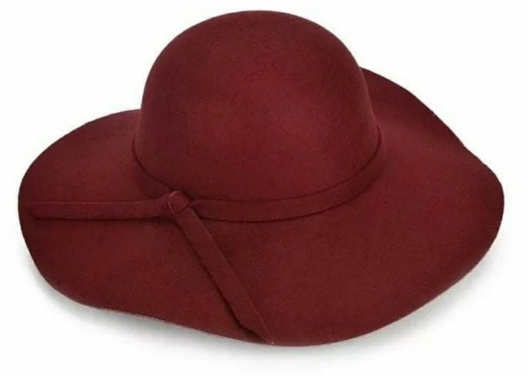 Autumn floppy wool wide brim fedora