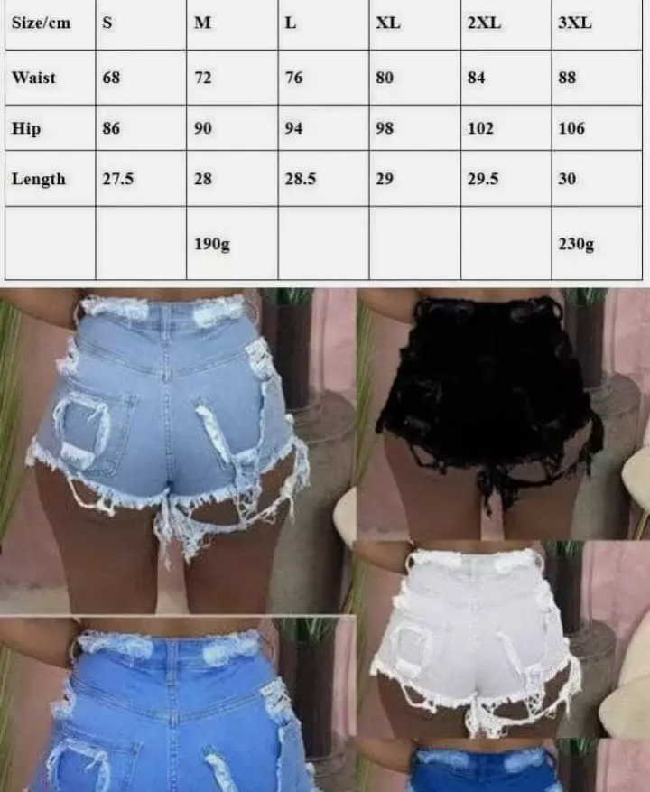 Women’s high waist jean shorts