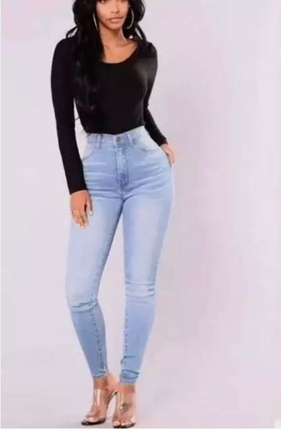 Women’s high waist denim skinny jeans