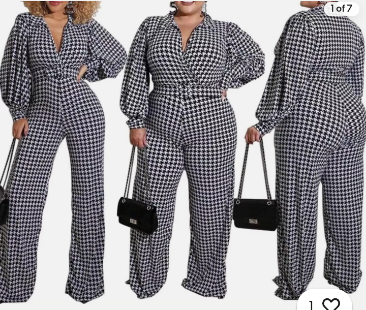 Women’s plaid jumpsuit