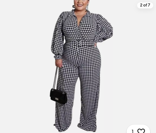 Women’s plaid jumpsuit