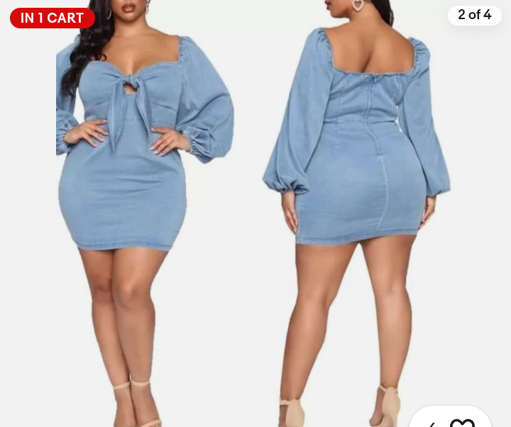 Women’s mini style denim dress