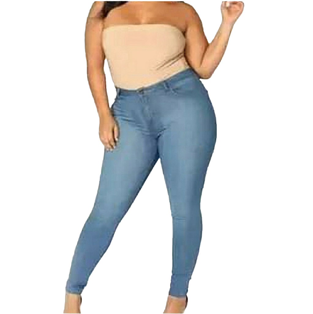 Women’s skinny denim plus-size jeans